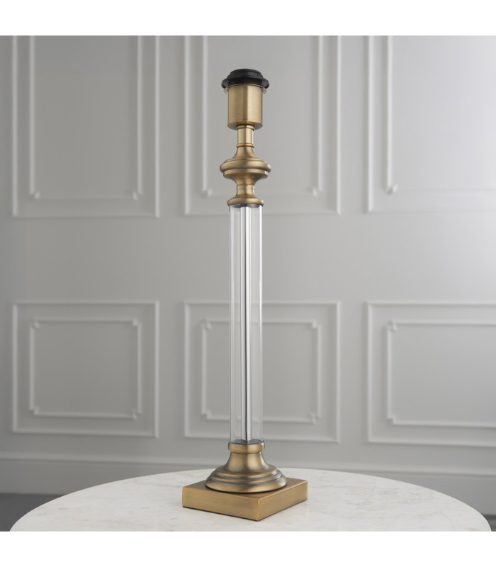 Avebury & Leaf 30cm Table Lamp Antique Brass Herb Garden Green-6