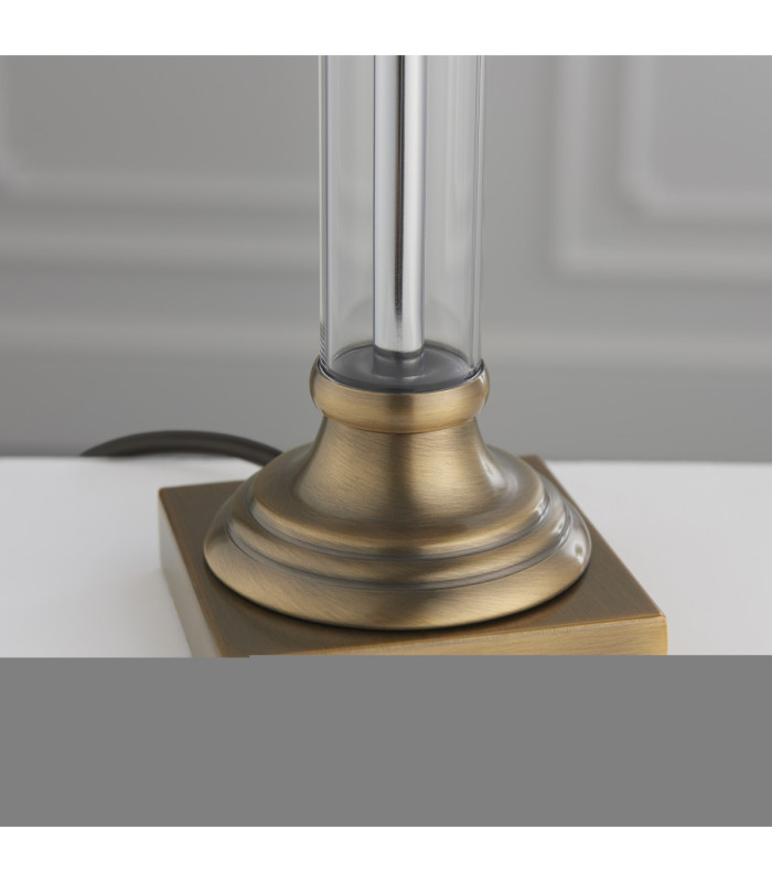 Avebury & Leaf 30cm Table Lamp Antique Brass Herb Garden Green-7