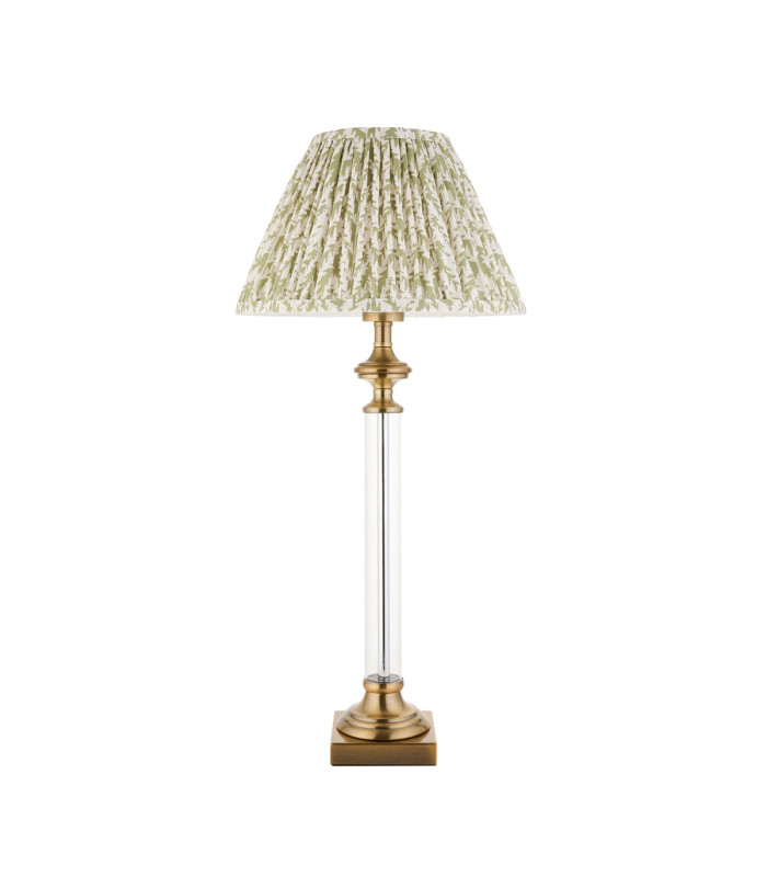 Avebury & Leaf 30cm Table Lamp Antique Brass Herb Garden Green-8