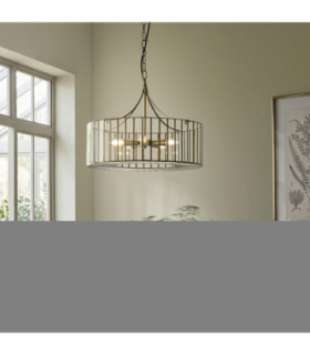 Antalya Lanterns Pendant Light Antique Brass With Clear Glass-2