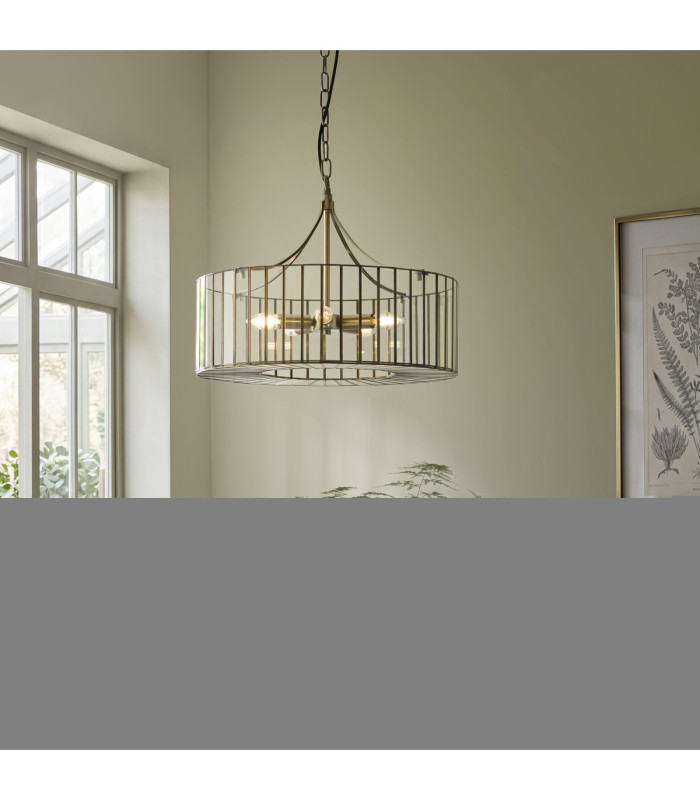 Antalya Lanterns Pendant Light Antique Brass With Clear Glass-2
