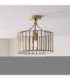 Antalya Cylindrical Ceiling Light Antique Brass With Clear Glass-2