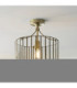 Antalya Cylindrical Ceiling Light Antique Brass With Clear Glass-3