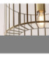 Antalya Cylindrical Ceiling Light Antique Brass With Clear Glass-4
