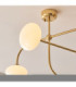 Ottowa Multi Arm Pendant Light Brushed Aged Brass Opal Glass-5
