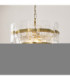 Ancara Pendant Light Brushed Aged Brass Clear Handmade Textured Glass-3