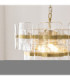 Ancara Pendant Light Brushed Aged Brass Clear Handmade Textured Glass-4