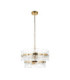 Ancara Pendant Light Brushed Aged Brass Clear Handmade Textured Glass-10