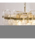 Ancara Pendant Light Brushed Aged Brass Clear Handmade Textured Glass-5