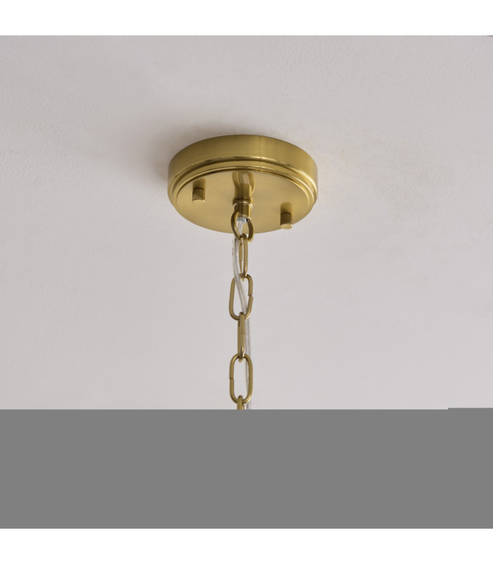 Ancara Pendant Light Brushed Aged Brass Clear Handmade Textured Glass-7