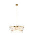 Ancara Pendant Light Brushed Aged Brass Clear Handmade Textured Glass-8