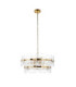 Ancara Pendant Light Brushed Aged Brass Clear Handmade Textured Glass-9