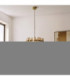 Ancara Pendant Light Brushed Aged Brass Champagne Handmade Textured Glass-2