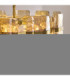 Ancara Pendant Light Brushed Aged Brass Champagne Handmade Textured Glass-4