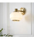 Evora Globe Wall Lights Brushed Aged Brass Opal Ribbed Glass-2