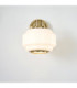 Evora Globe Wall Lights Brushed Aged Brass Opal Ribbed Glass-5