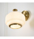 Evora Globe Wall Lights Brushed Aged Brass Opal Ribbed Glass-6