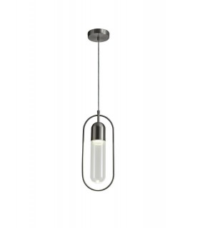 Ceiling Pendant, 1 x 7W LED, 4000K, 790lm, Satin Nickel, Clear - 1