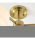 Evora Multi Arm Semi Flush Ceiling Light Brushed Aged Brass Opal Ribbed Glass-7