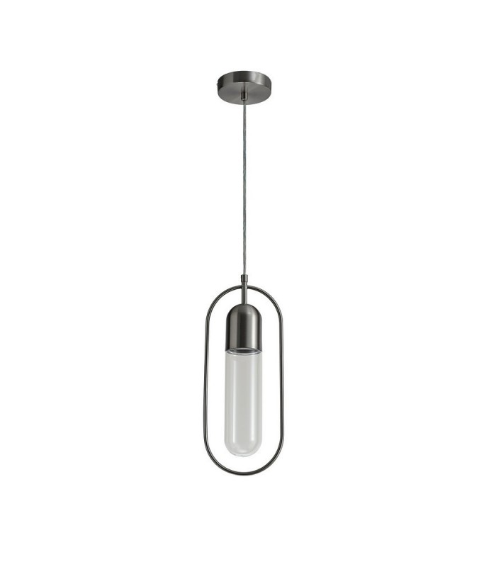 Ceiling Pendant, 1 x 7W LED, 4000K, 790lm, Satin Nickel, Clear - 3