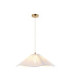 Isabella Grand Dome Pendant Light Brushed Aged Brass Vintage White-9