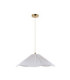Isabella Grand Dome Pendant Light Brushed Aged Brass Vintage White-10