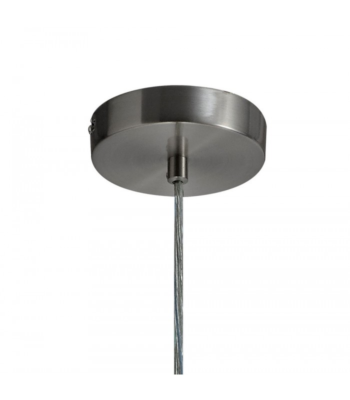 Ceiling Pendant, 1 x 7W LED, 4000K, 790lm, Satin Nickel, Clear - 4