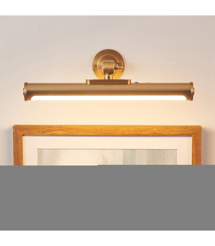 Kas Rechargeable Picture Light Warm Brass Frosted Pc-3