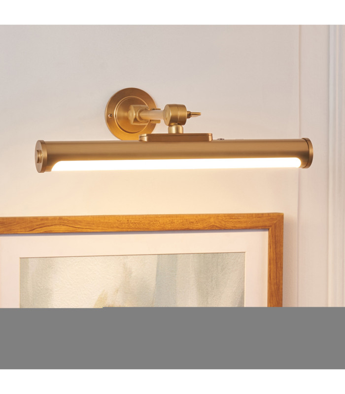 Kas Rechargeable Picture Light Warm Brass Frosted Pc-4