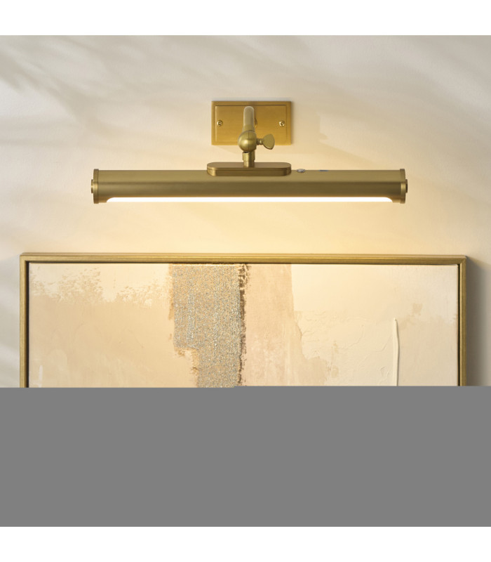 Maris Rechargeable Picture Light Warm Brass Frosted Pc-2