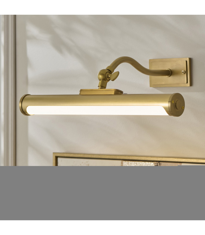 Maris Rechargeable Picture Light Warm Brass Frosted Pc-6