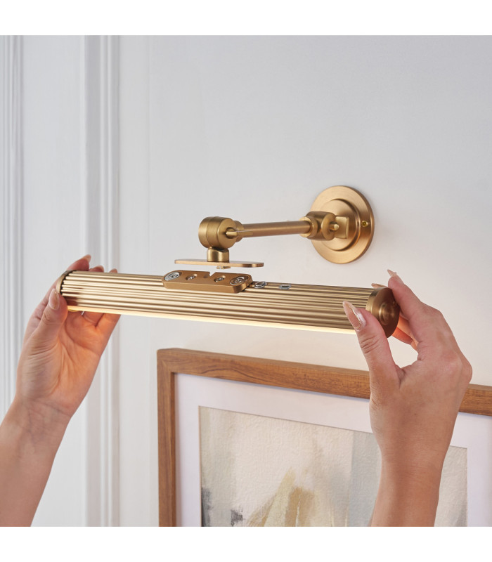 Cirali Rechargeable Picture Light Warm Brass Frosted Pc-8