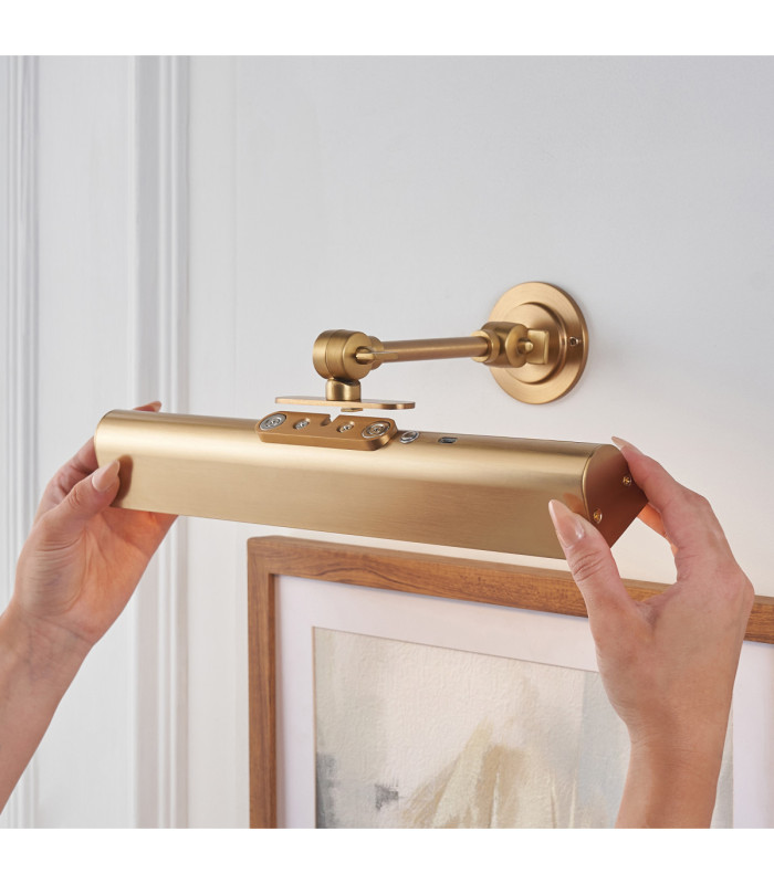Dalyan Rechargeable Picture Light Warm Brass Frosted Pc-6