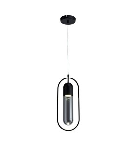 Ceiling Pendant, 1 x 7W LED, 4000K, 790lm, Black, Smoked - 1