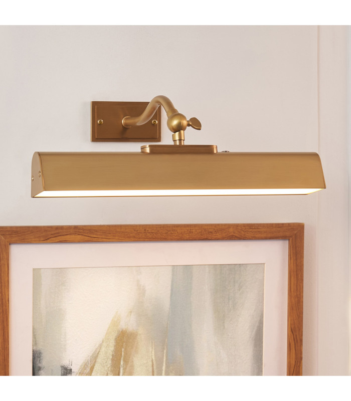 Lasos Rechargeable Picture Light Warm Brass Frosted Pc-5