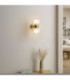 Rossano Up & Down Wall Lamp Warm Brass Clear/Frosted Glass-2