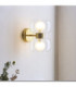 Rossano Up & Down Wall Lamp Warm Brass Clear/Frosted Glass-3