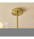 Rossano Multi Arm Semi Flush Ceiling Light Warm Brass Clear/Frosted Glass-8