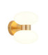 Rossano Up & Down Wall Lamp Warm Brass Opal Glass-1