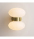 Rossano Up & Down Wall Lamp Warm Brass Opal Glass-5