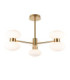 Rossano Multi Arm Semi Flush Ceiling Light Warm Brass Opal Glass-1