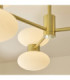 Rossano Multi Arm Semi Flush Ceiling Light Warm Brass Opal Glass-5