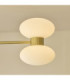 Rossano Multi Arm Semi Flush Ceiling Light Warm Brass Opal Glass-6