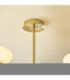 Rossano Multi Arm Semi Flush Ceiling Light Warm Brass Opal Glass-7