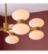 Rossano Multi Arm Semi Flush Ceiling Light Warm Brass Opal Glass-4