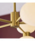 Rossano Multi Arm Semi Flush Ceiling Light Warm Brass Opal Glass-5