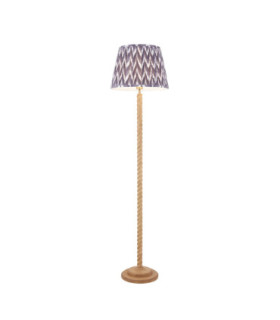 Twist & ZigZag 40cm Floor Lamp Oak Resin Pearl Grey-1