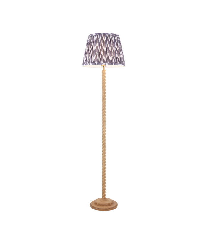 Twist & ZigZag 40cm Floor Lamp Oak Resin Pearl Grey-1