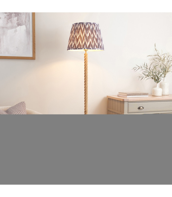 Twist & ZigZag 40cm Floor Lamp Oak Resin Pearl Grey-2