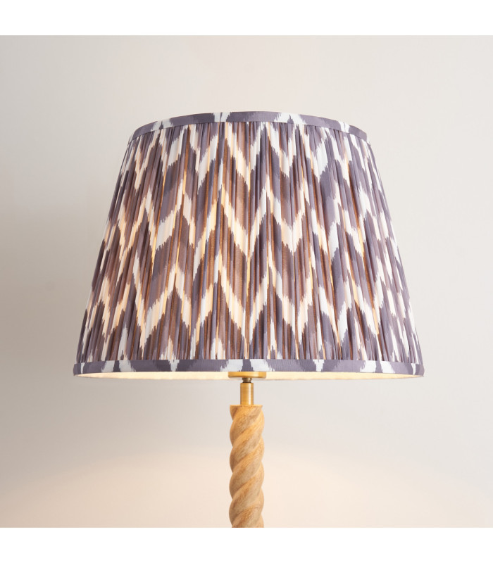 Twist & ZigZag 40cm Floor Lamp Oak Resin Pearl Grey-4